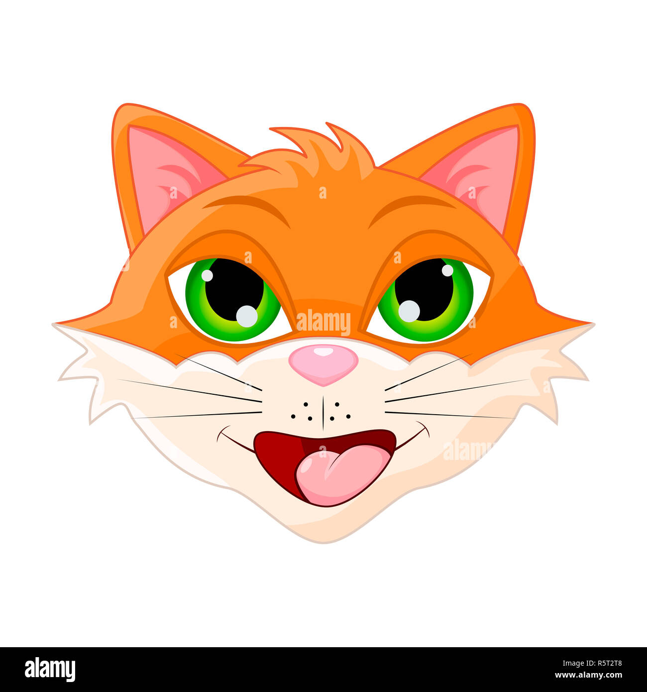 Funny angry cat cute domestic pet animal cartoon Vector Image