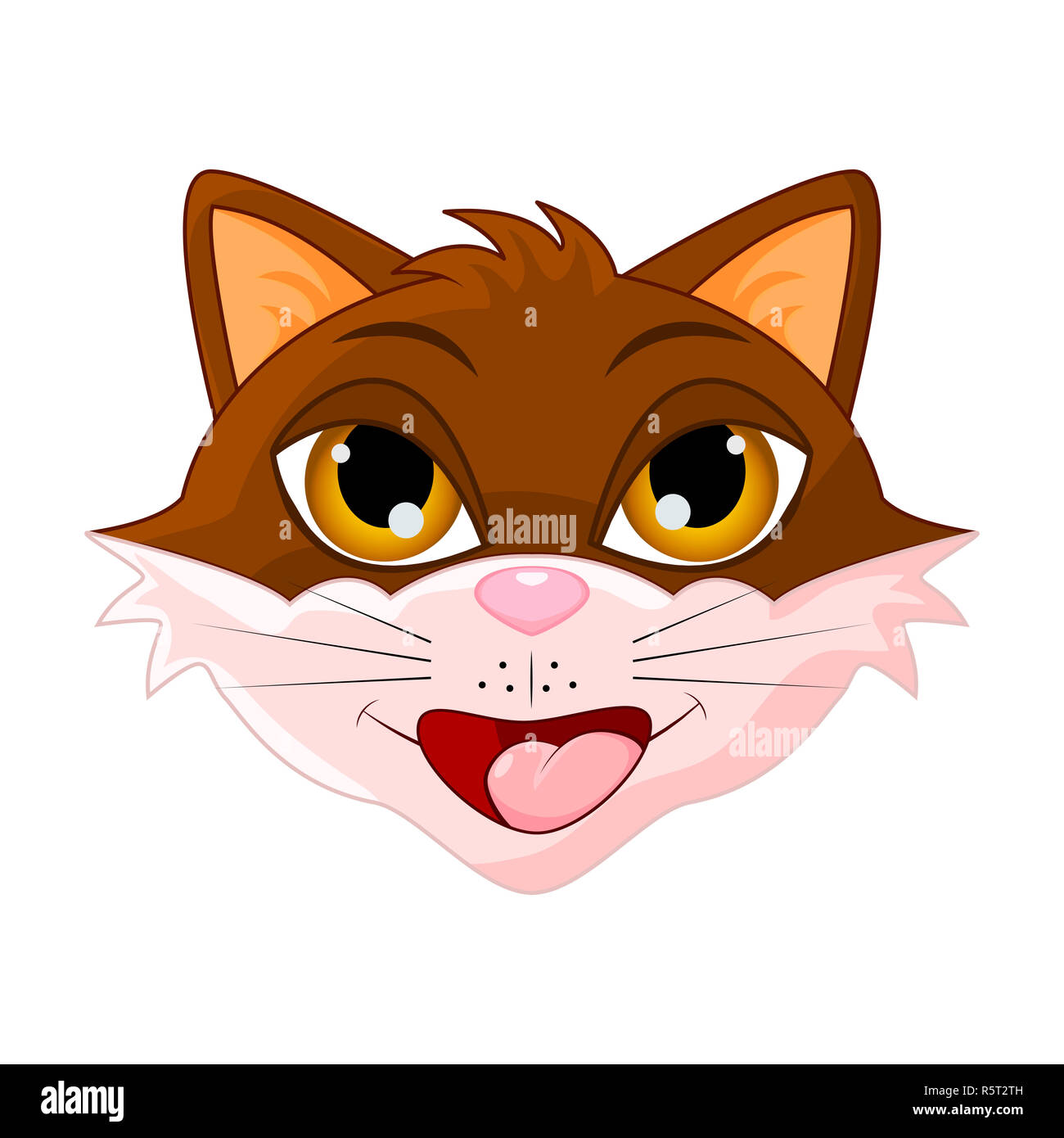 Cat icons head, breed cats. Cute kitties, animal's head logo. Cats