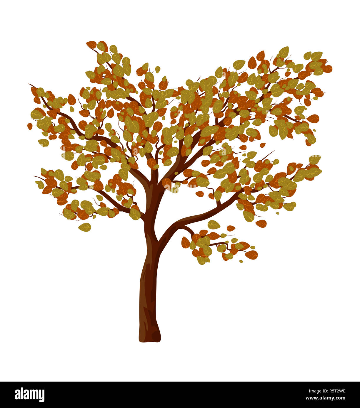Green tree isolated vector symbol icon design Stock Photo - Alamy