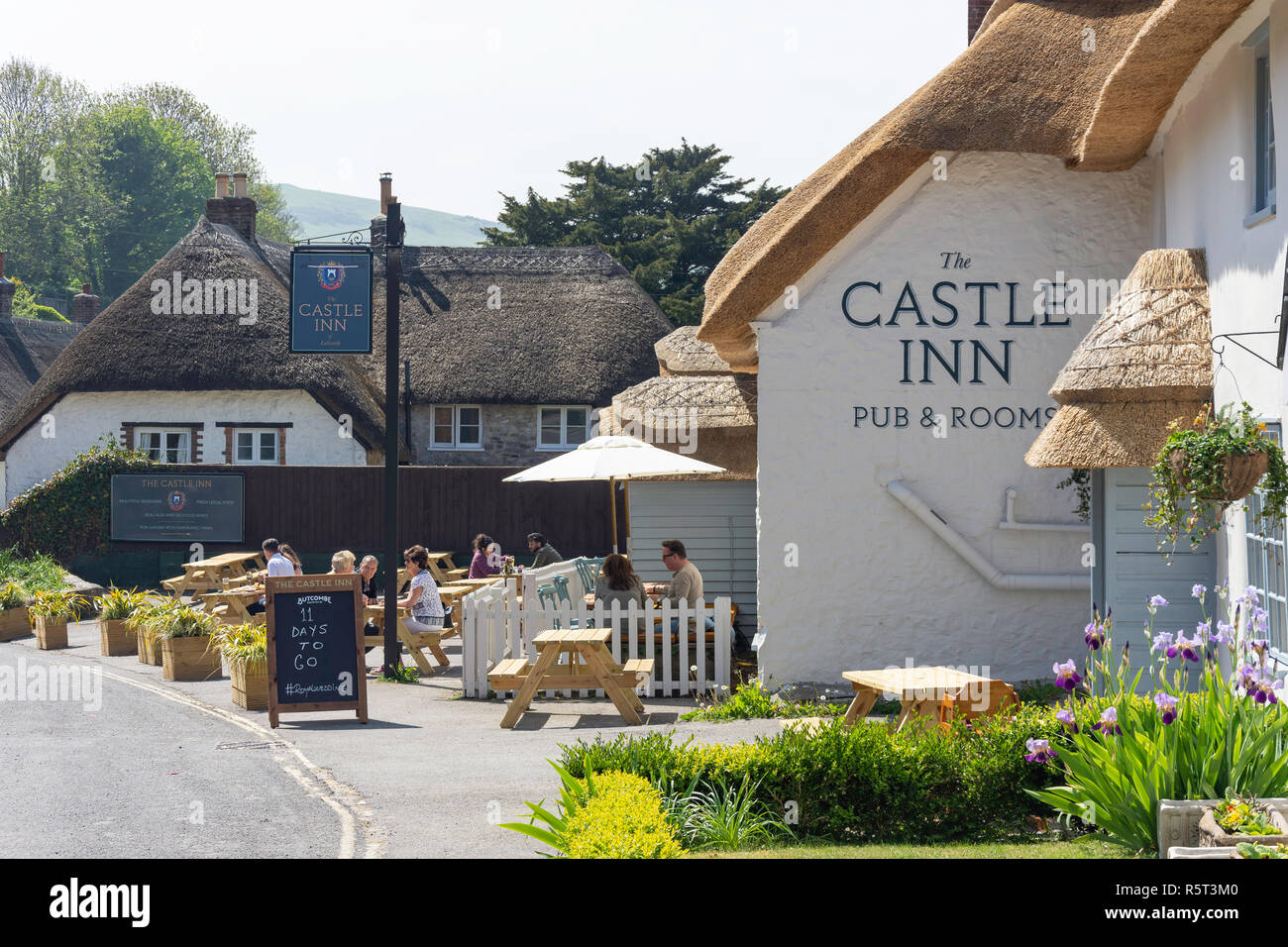 16th century The Castle Inn, Main Road, West Lulworth, West Lulworth, Dorset, England, United Kingdom Stock Photo