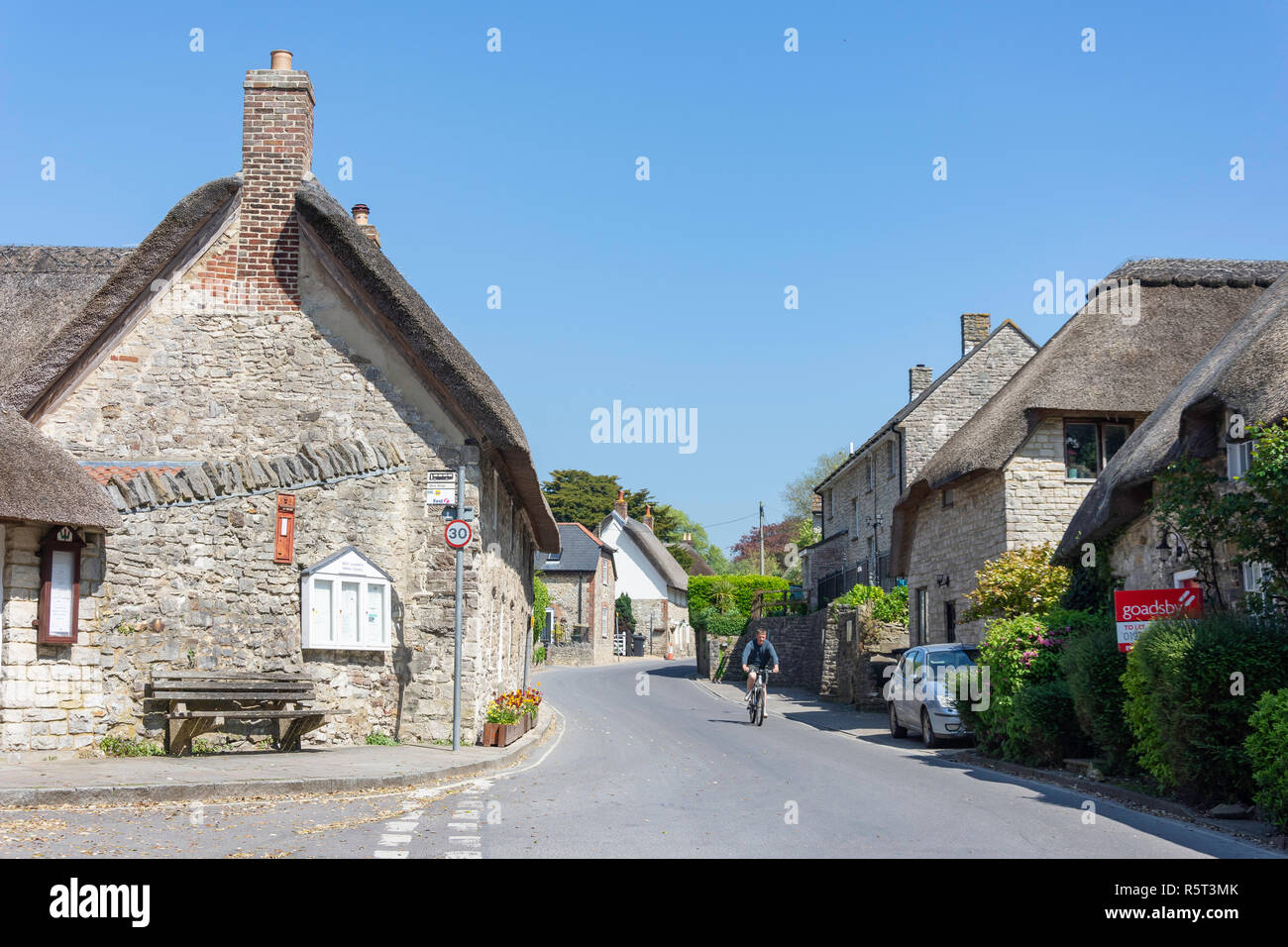 Main Road, West Lulworth, Dorset, England, United Kingdom Stock Photo