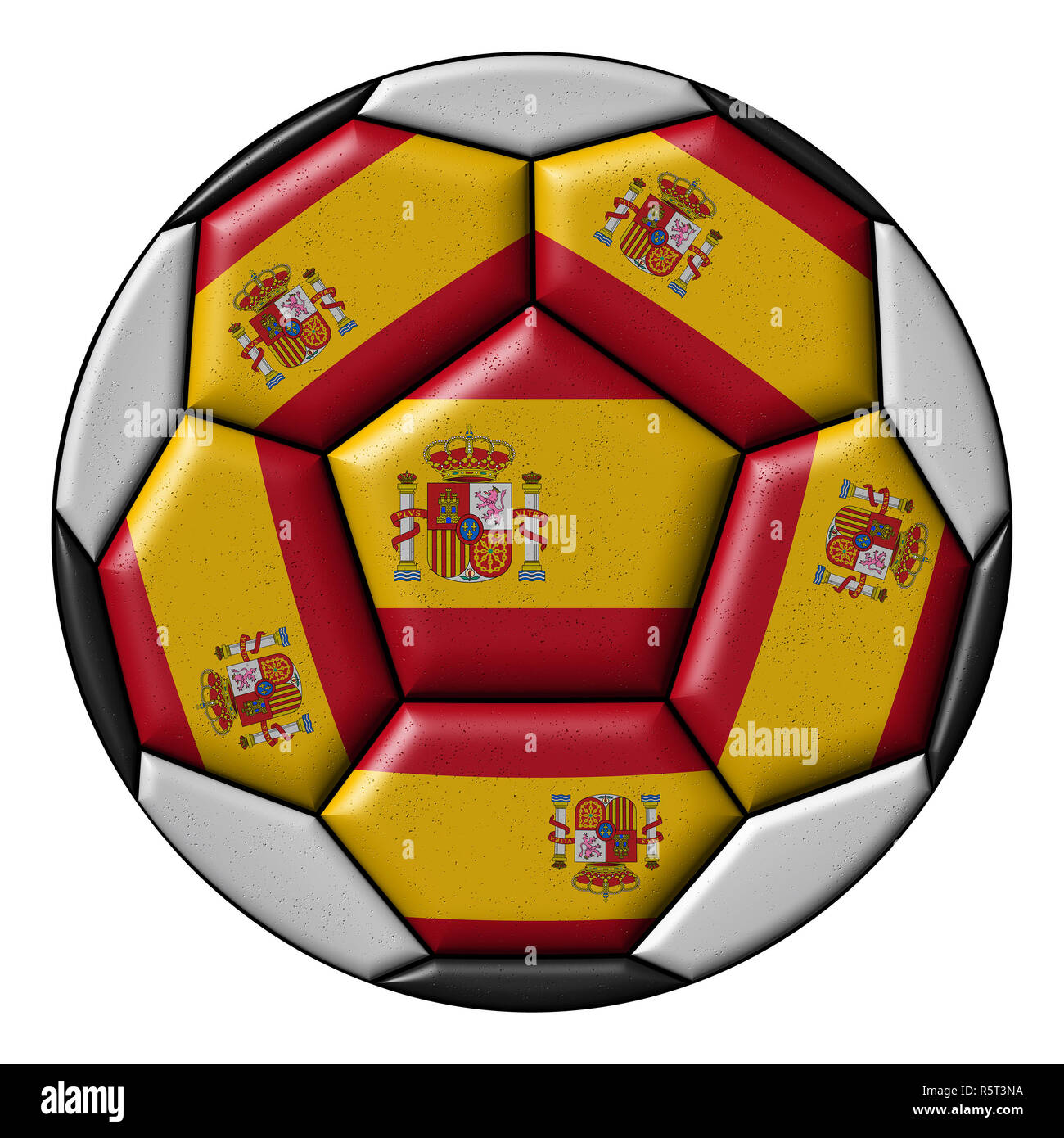 Soccer ball with Spanish flag Stock Photo Alamy
