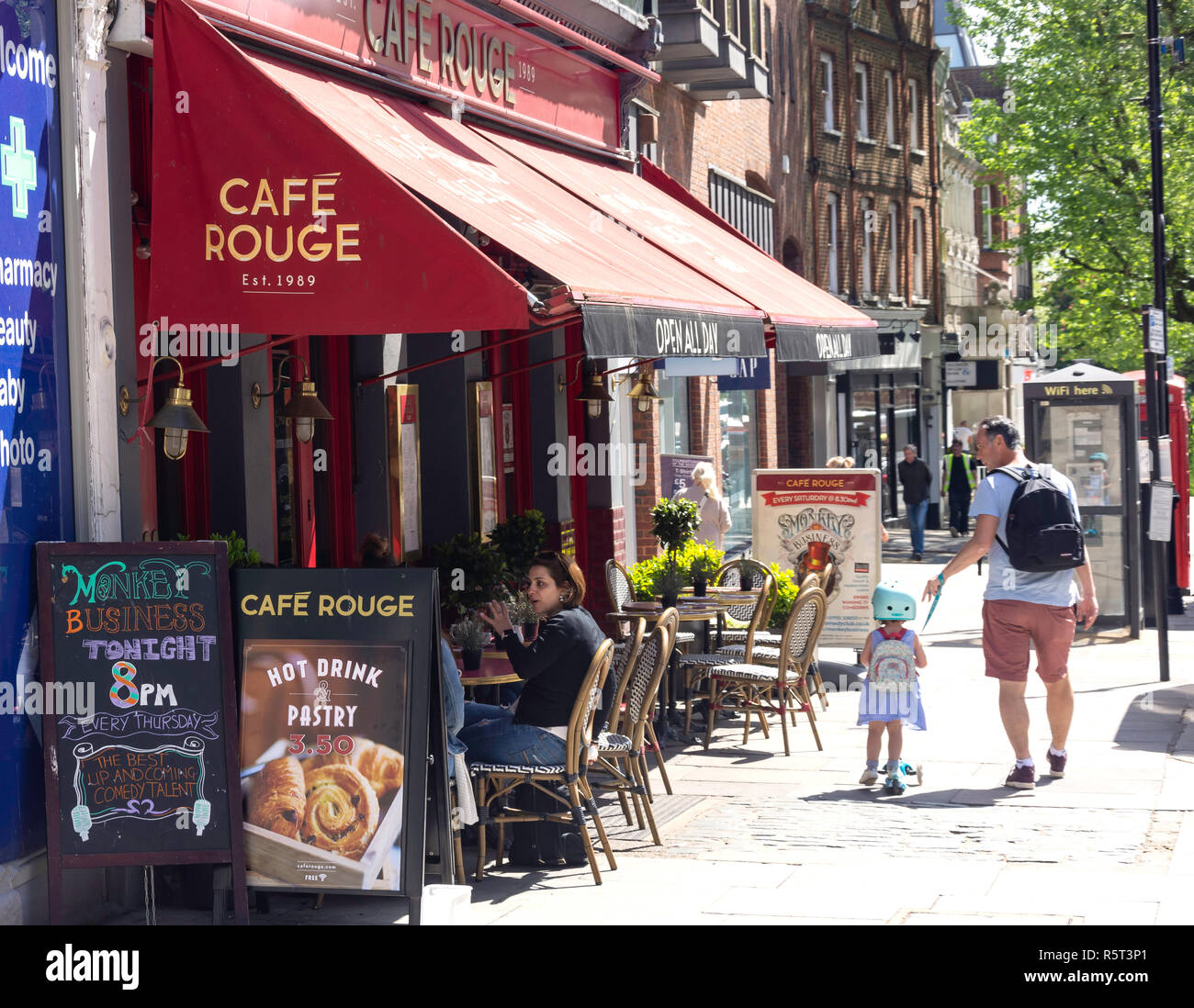 Cafe Rouge, Hampstead High Street, Hampstead Village, London Borough of