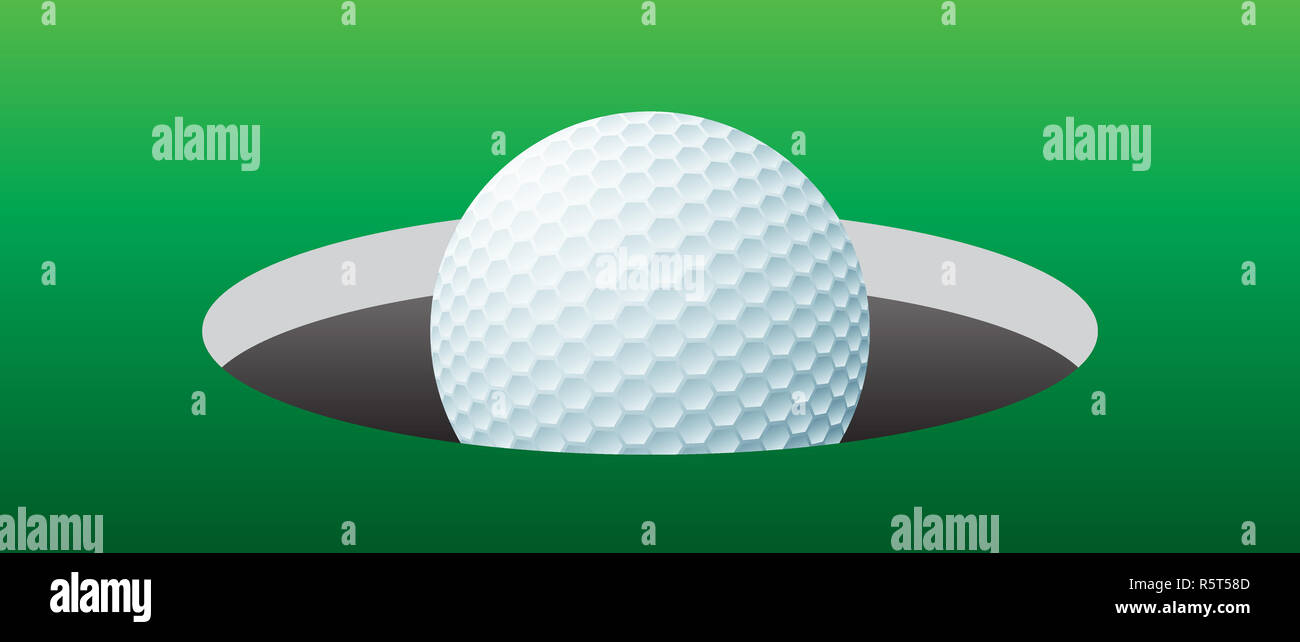 golf ball in hole symbol icon design Stock Photo Alamy