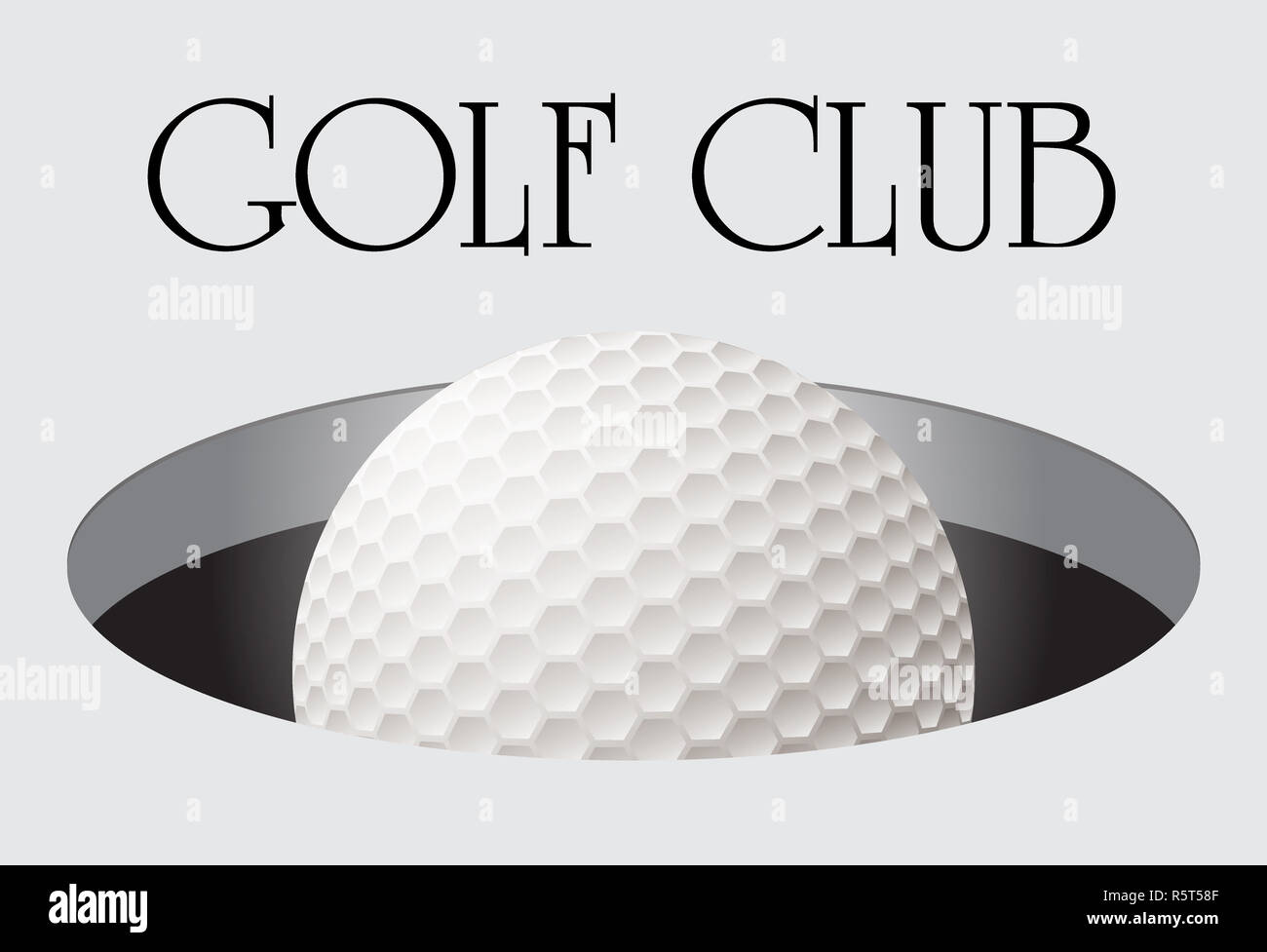 golf ball in hole symbol icon design Stock Photo Alamy
