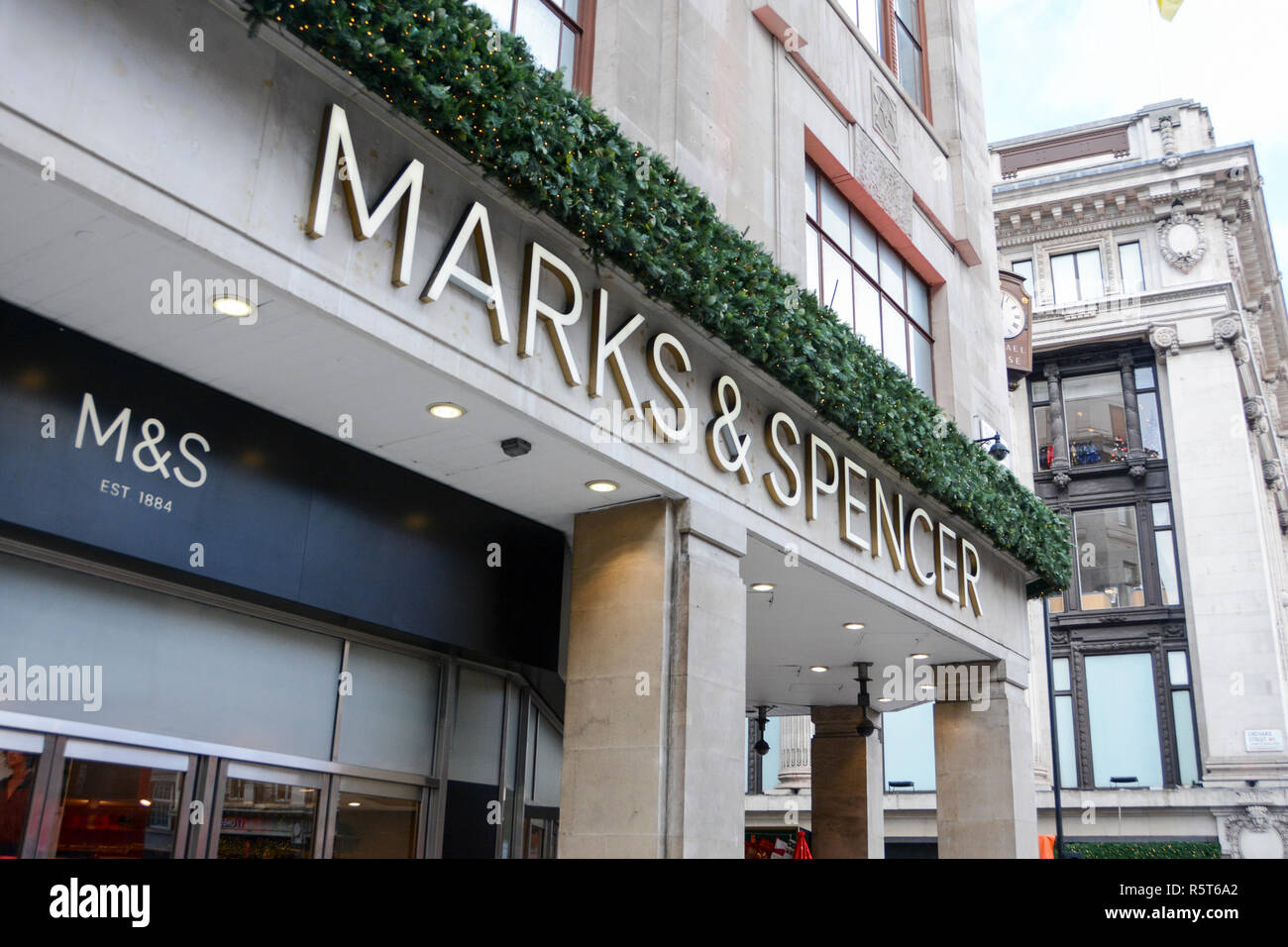 Marks & Spencer flagship store on Oxford Street, London, UK Stock Photo