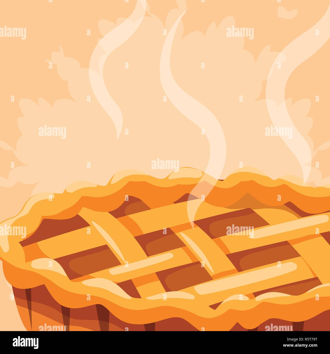 Apple pie icon over white background, vector illustration Stock Vector ...