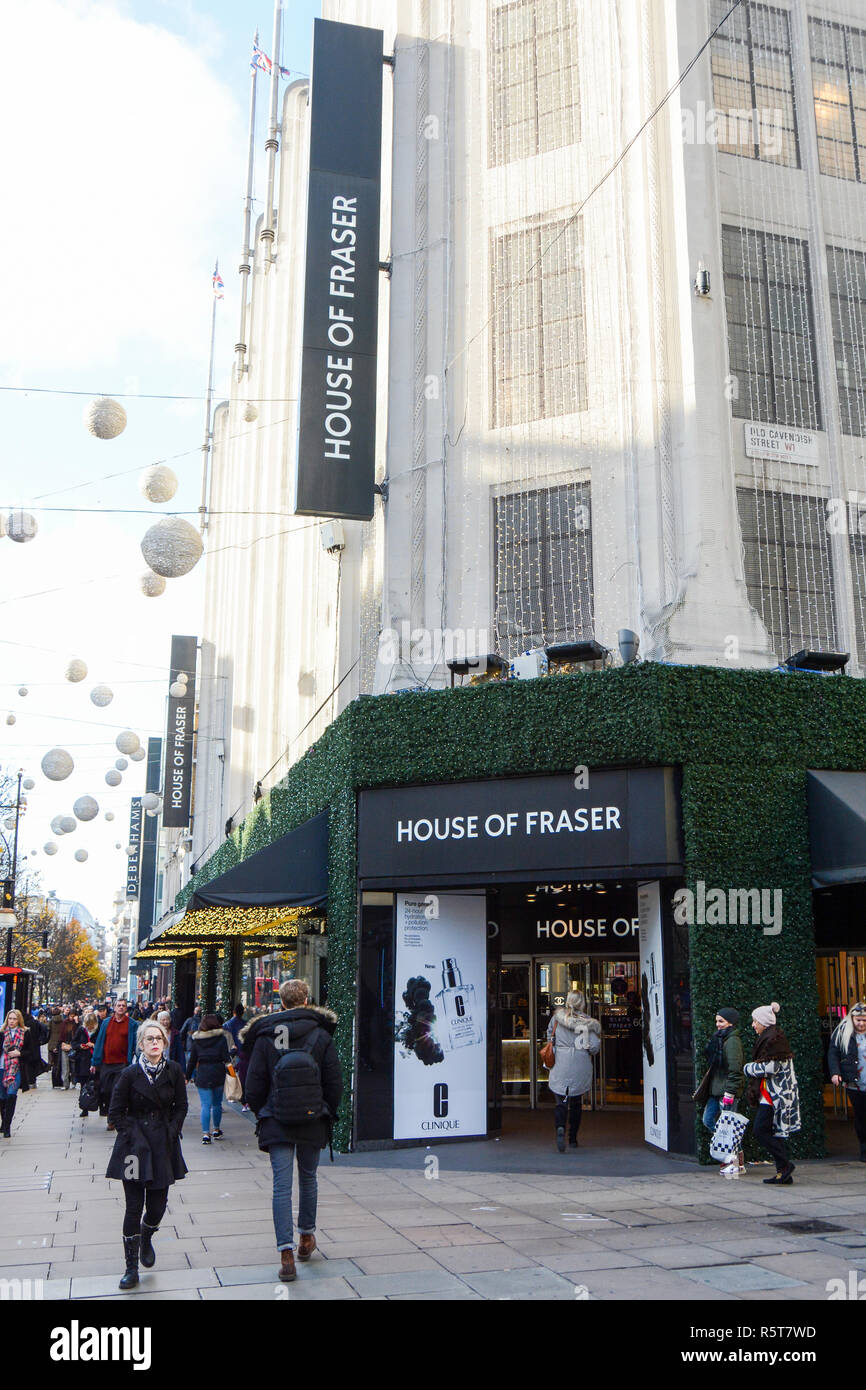 House of Fraser Department Store, Oxford Street, London, UK Stock Photo