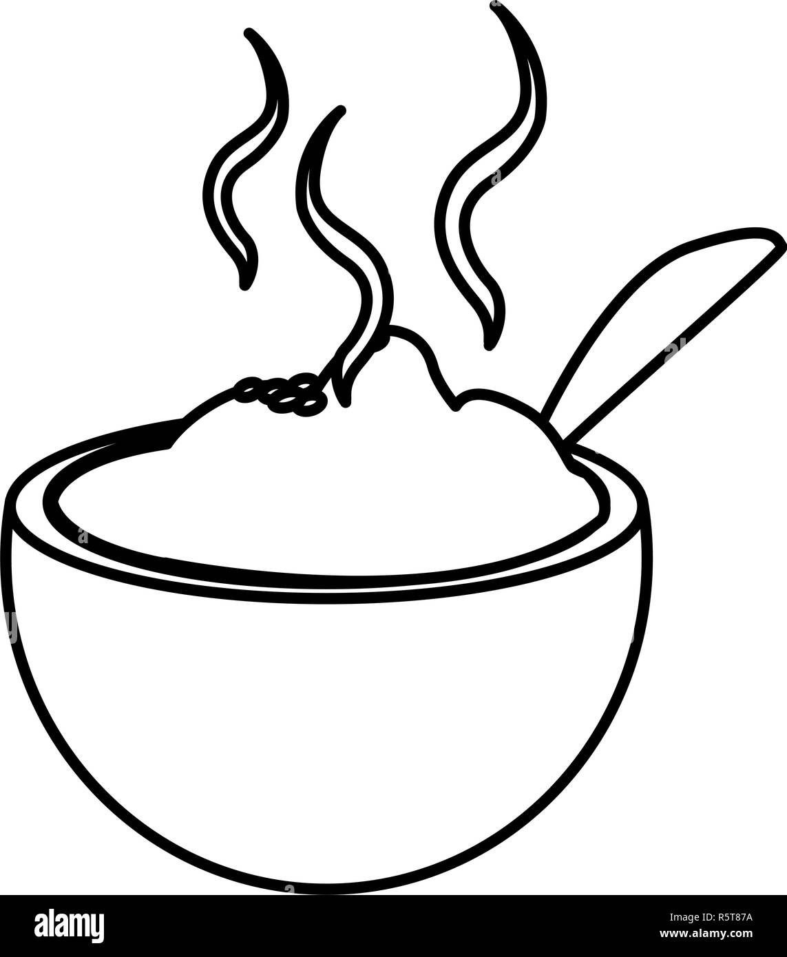 Mash potato bowl Black and White Stock Photos & Images Alamy