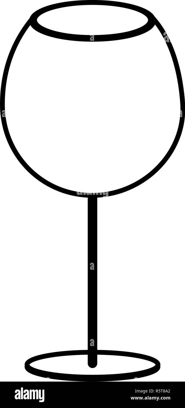 empty Wine glass icon over white background, vector illustration Stock ...