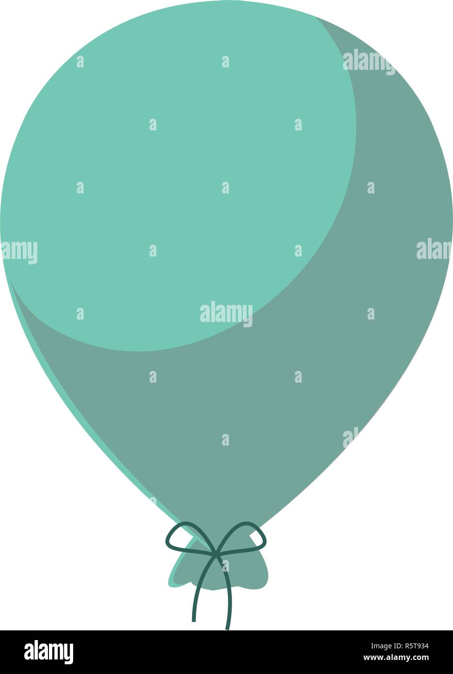 blue balloon icon over white background, vector illustration Stock ...