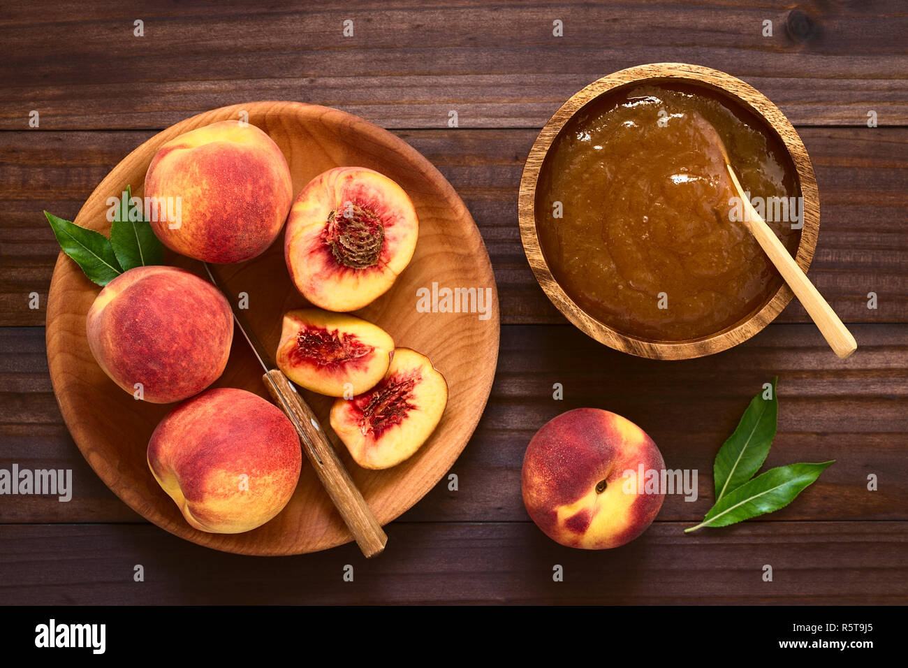 Peach Jam or Jelly Stock Photo Alamy