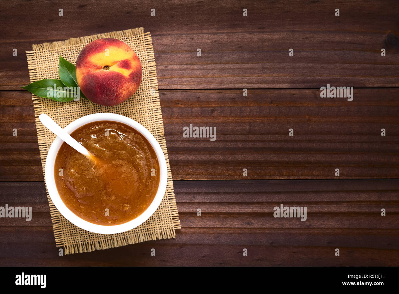 Peach Jam or Jelly Stock Photo Alamy