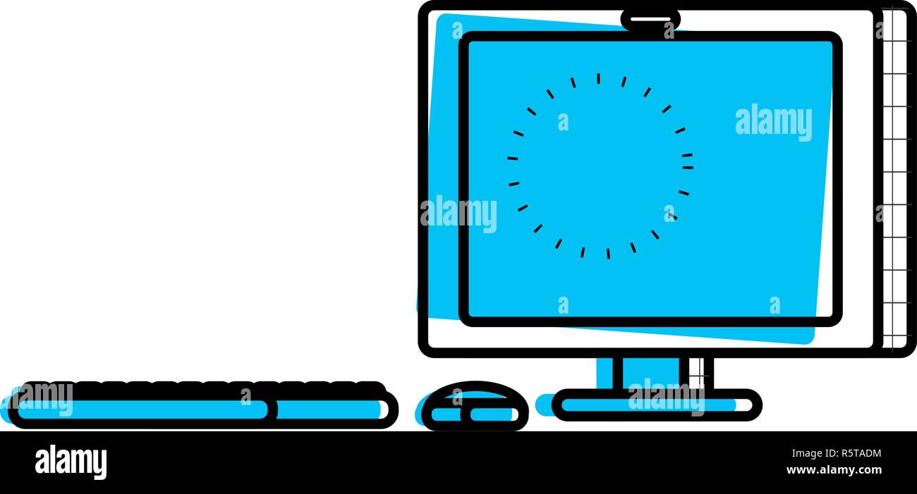 desktop computer isolated icon vector illustration design Stock Vector ...
