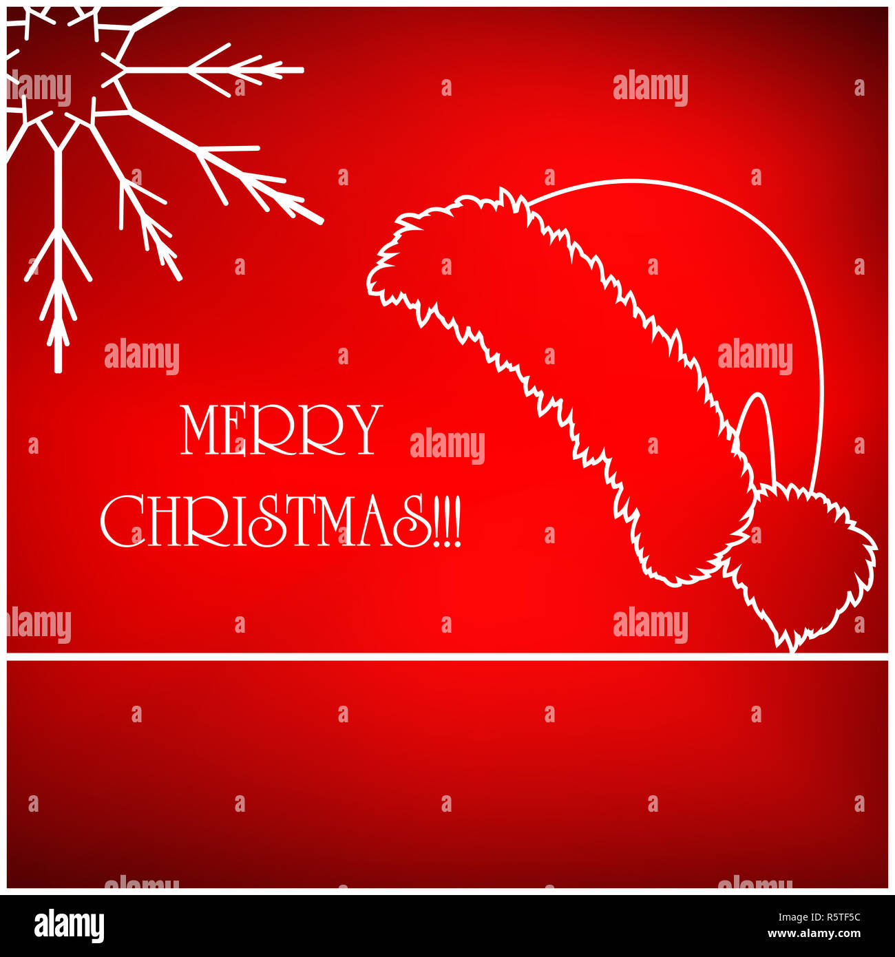 Christmas vector card, background with snowflake and santa cap, hat ...