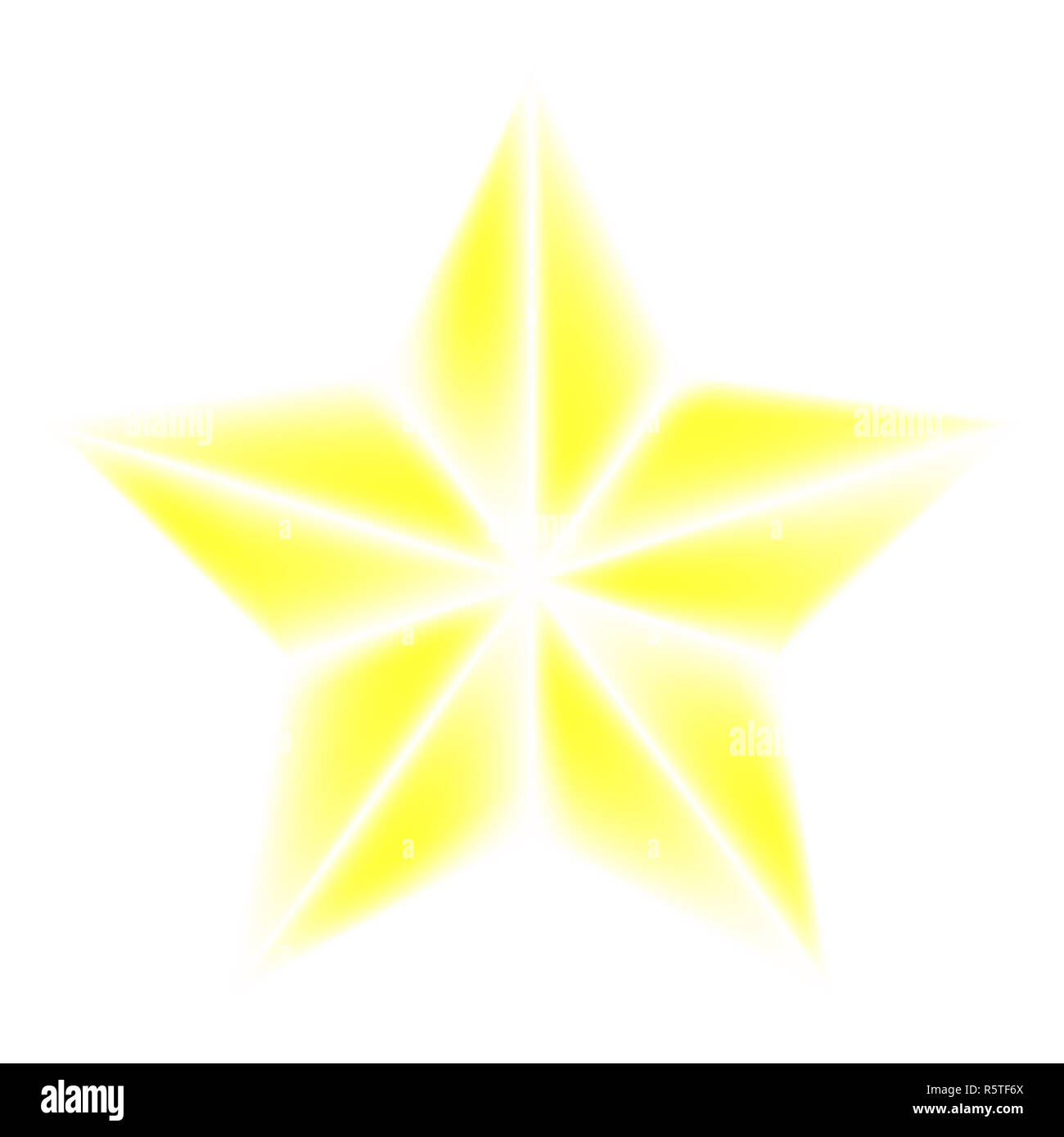 Realistic gold star on white Royalty Free Vector Image