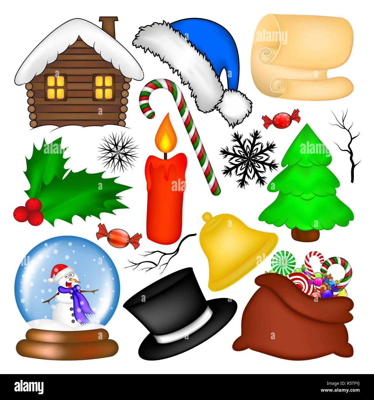 Christmas vector symbol set, icon design. Winter illustration isolated ...