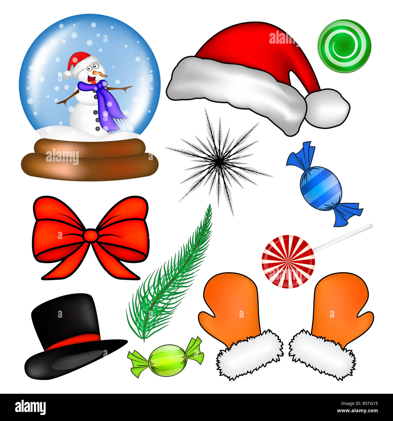 Christmas icon set, symbol, design. Winter vector illustration isolated ...