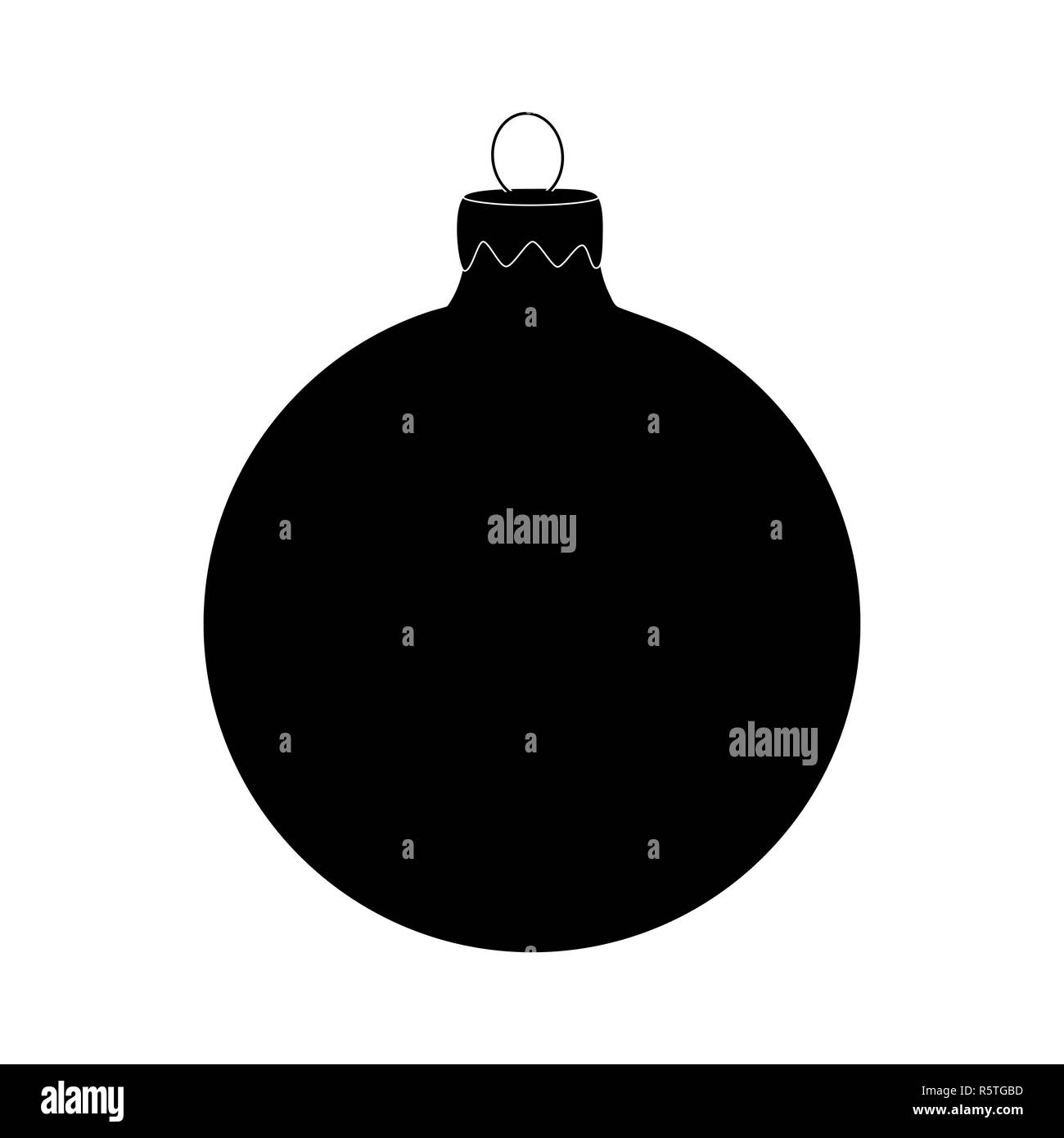 Christmas bauble icon silhouette, symbol, design. Winter illustration ...