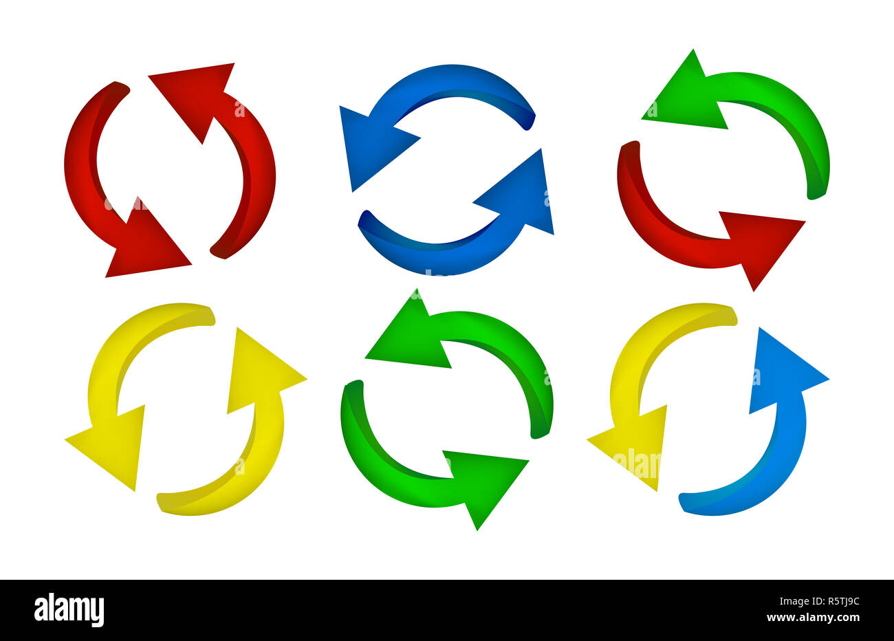 Arrow symbol, colorful icon clipart cycle business concept. Vector ...