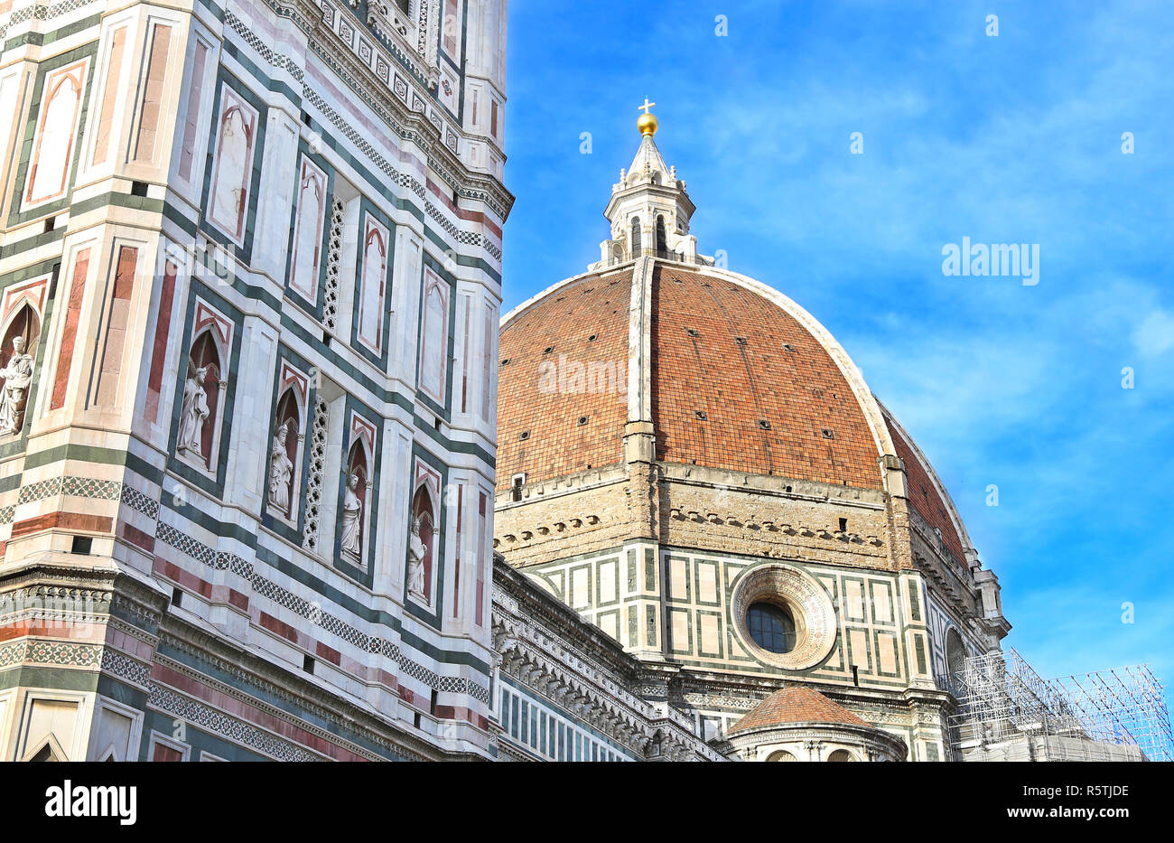 the dome of the Florence Cathedral - part of Santa Maria del Fiore ...