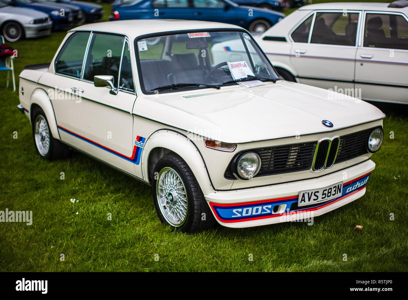 1974 BMW 2002 Turbo UK. Vintage BMW 2002 Turbo 1974 Model Year. Stock Photo