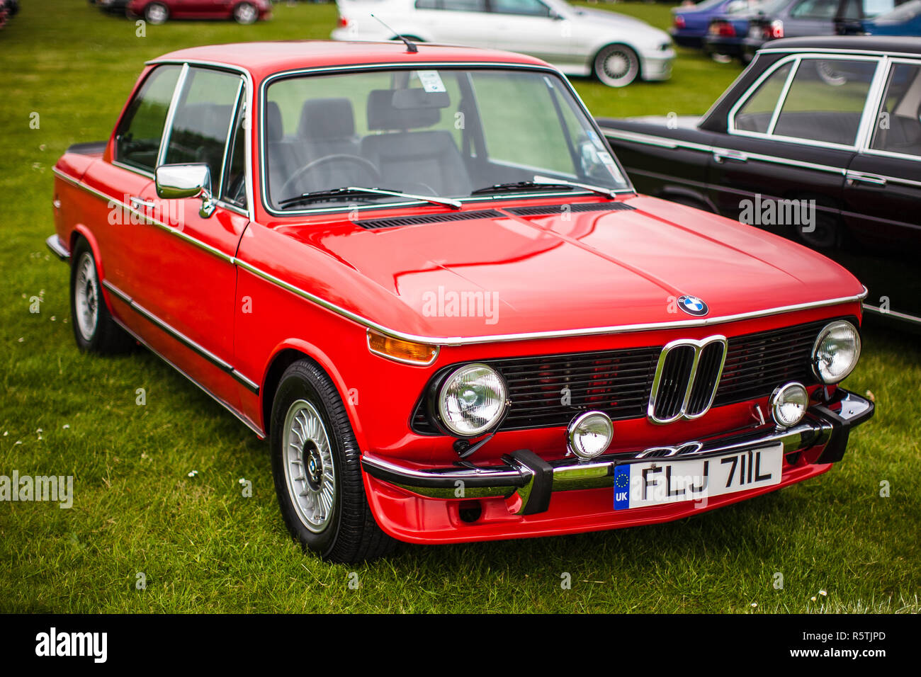 1972 BMW 2002 UK. Vintage BMW 2002 1972 Model Year. Stock Photo