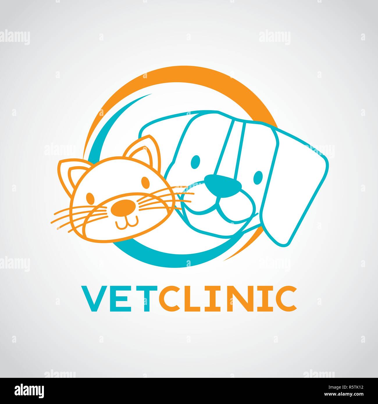 pet and veterinary dog and cat emblem vector illustration Stock Vector ...