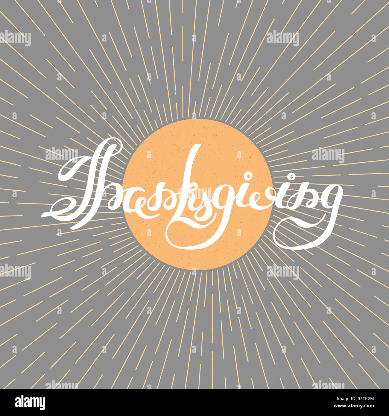 Happy Thanksgiving Day. Lettering. Autumn holiday Stock Photo