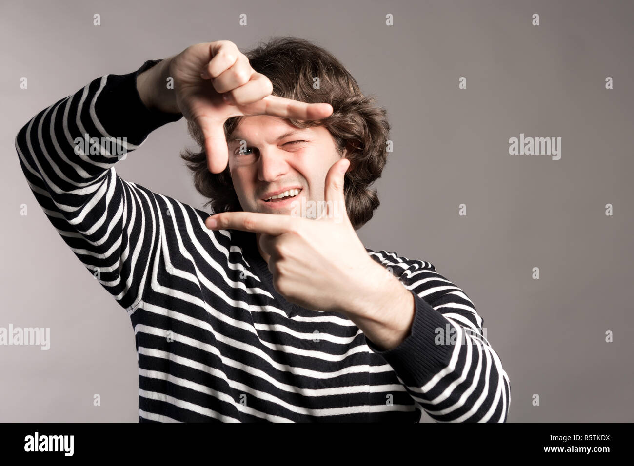 Group of Male asian hand gestures isolated over the white background. Two  fingers Action. Victory Pose. Stock Photo | Adobe Stock
