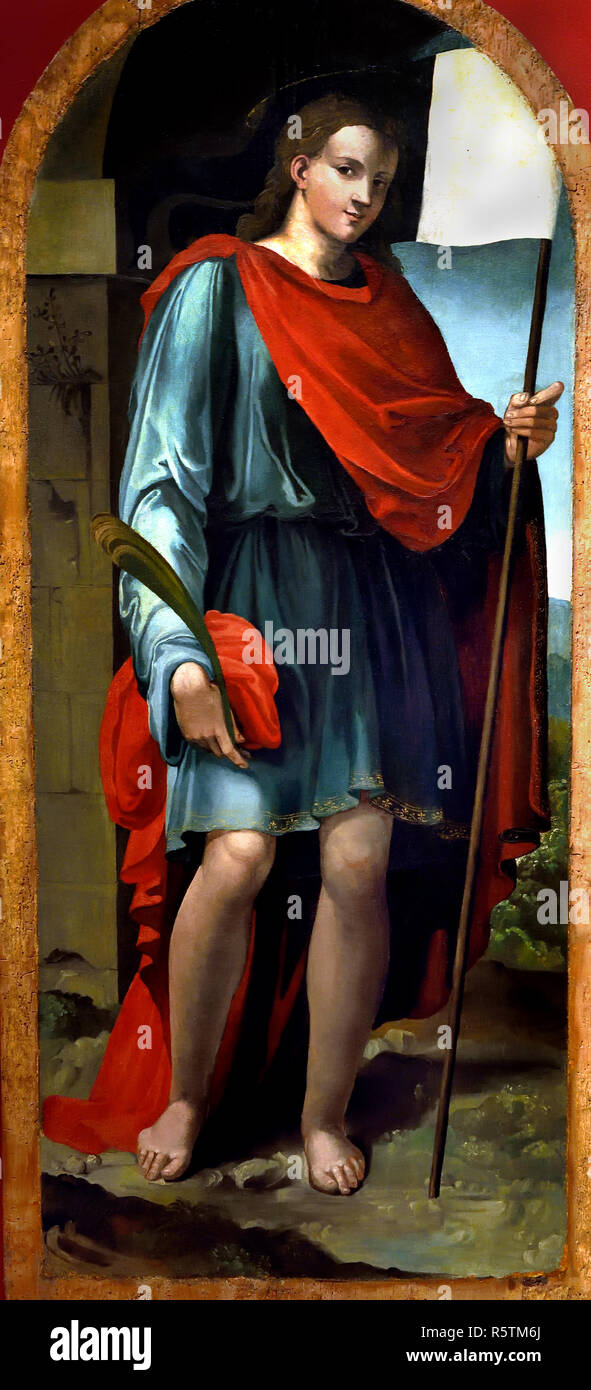Saint Ansanus Martyr 1535 by Bartolomeo di David 1482-1545 16th century, Italy, Italian. Stock Photo