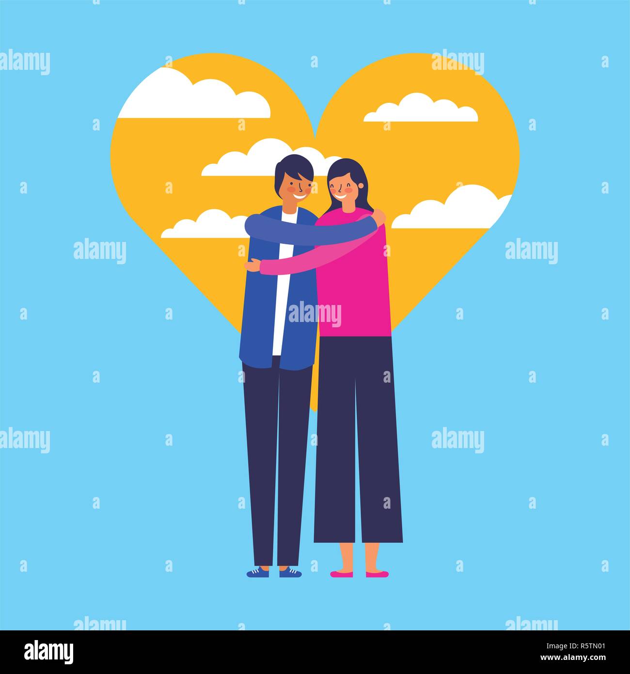 Embraced vector vectors hi-res stock photography and images - Alamy