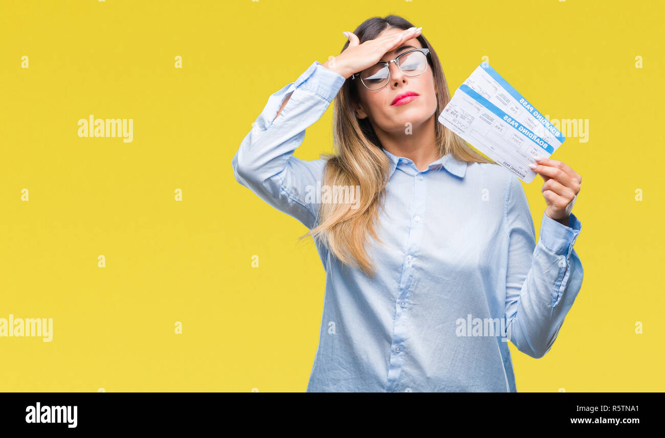 Stressed Out Students How Boarding >> Young Beautiful Woman Holding Boarding Pass Over Isolated Background Stressed Out Students How Boarding >> Young Beautiful Woman Holding Boarding Pass Over Isolated Background