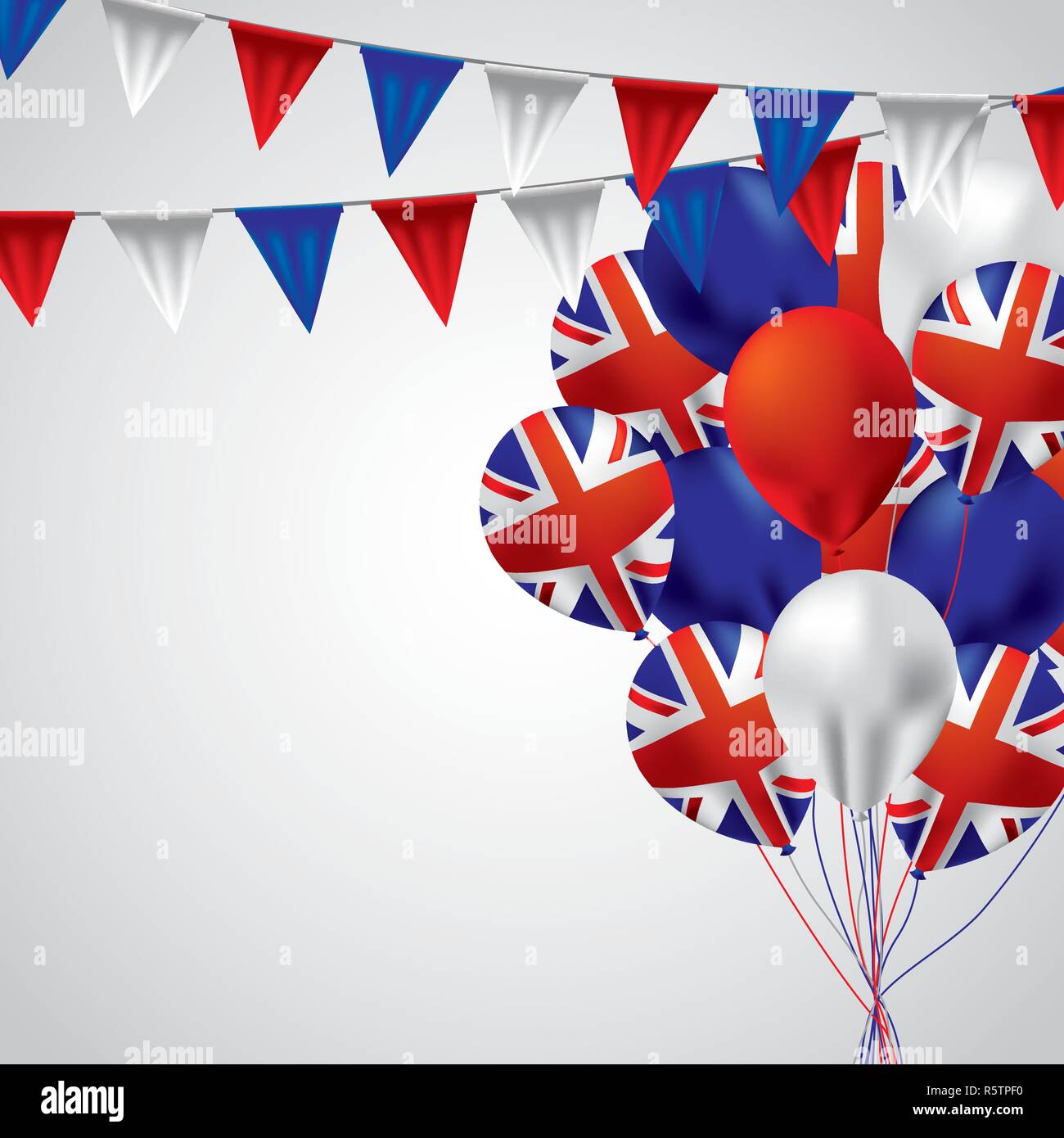 australia day pennants balloons decoration background vector ...