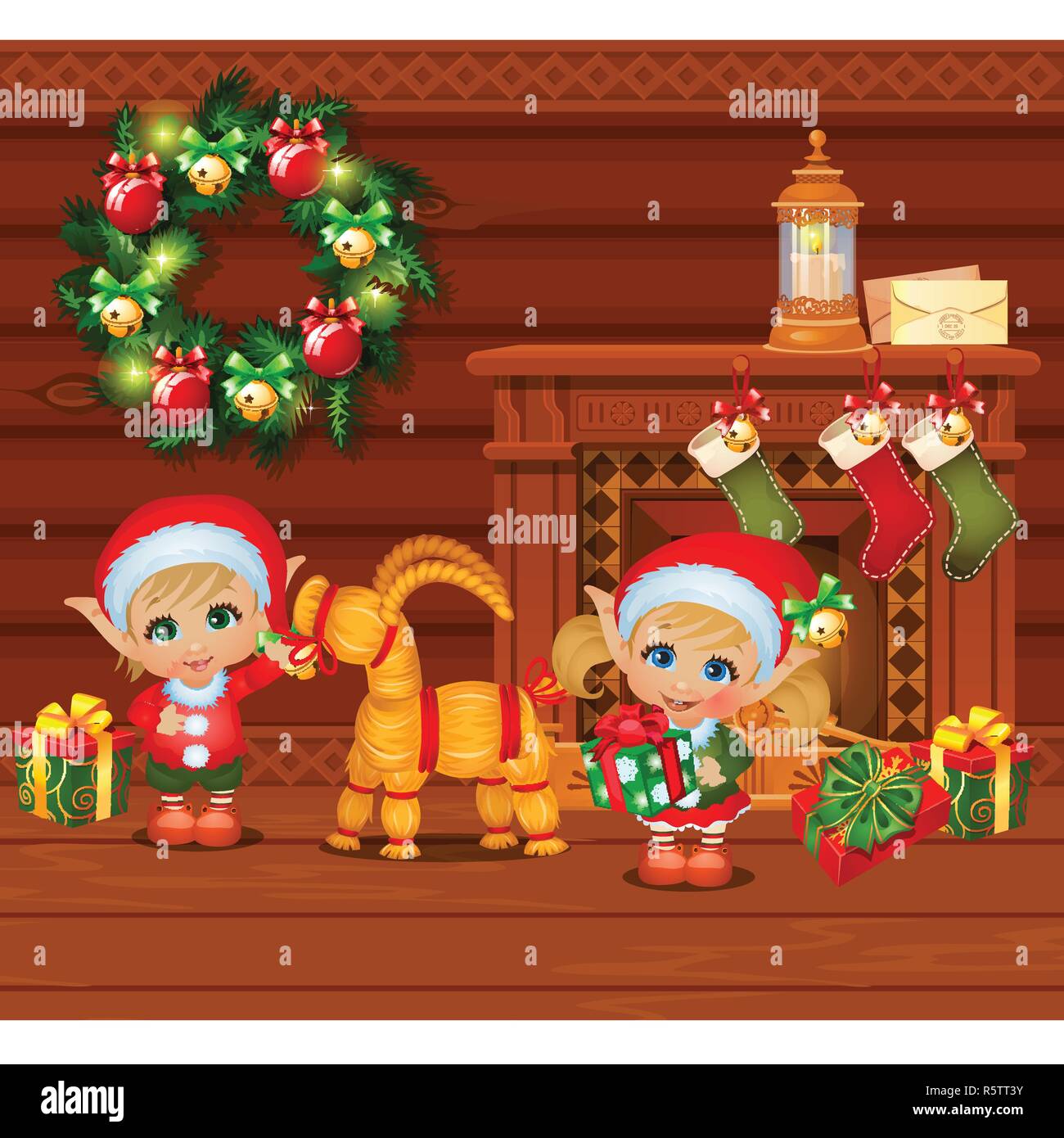 Inside The Old Cozy Wooden Village House Home Furnishing Boy And