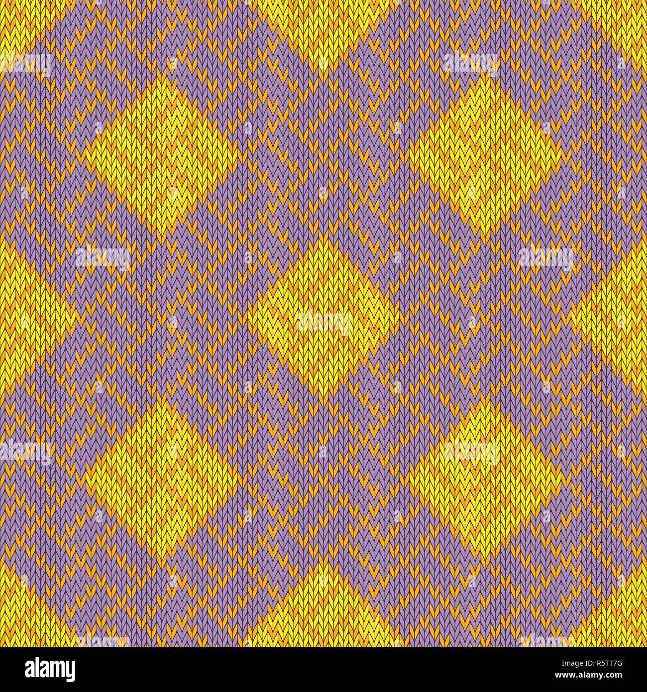 Golden Craquelure. Seamless woolen knitted pattern Stock Vector
