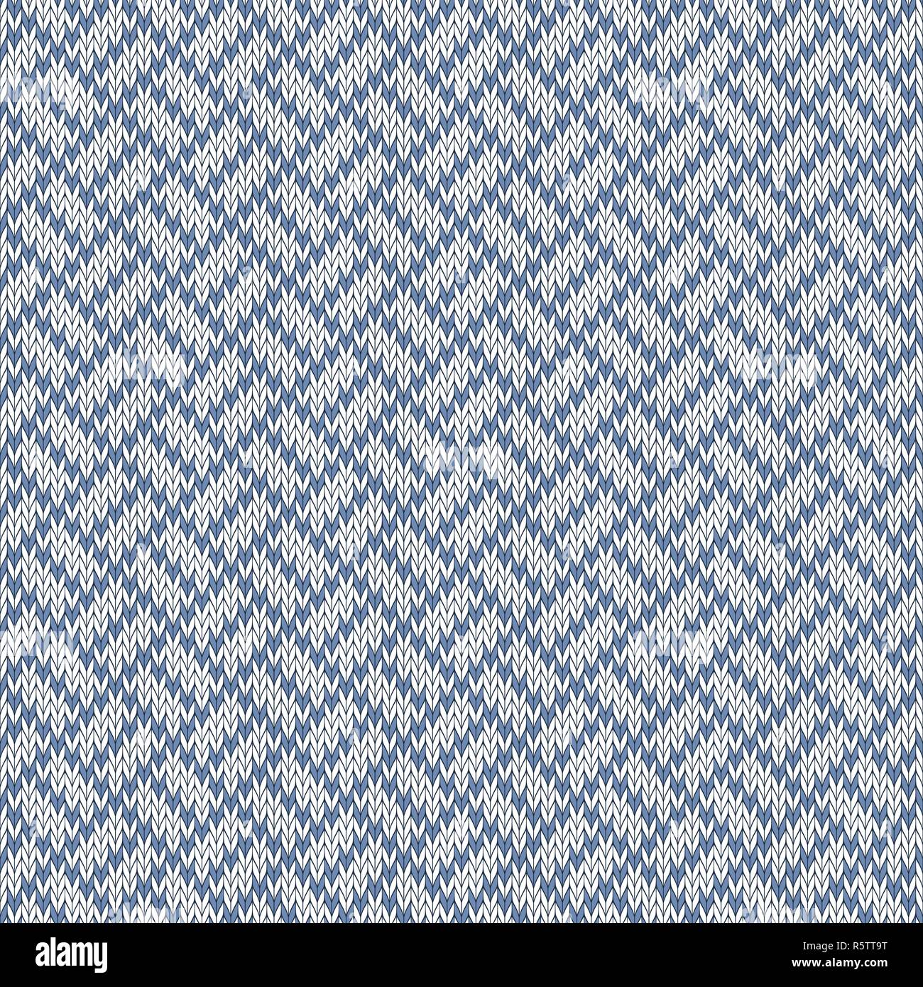 Snowy Paths. Seamless woolen knitted pattern Stock Vector