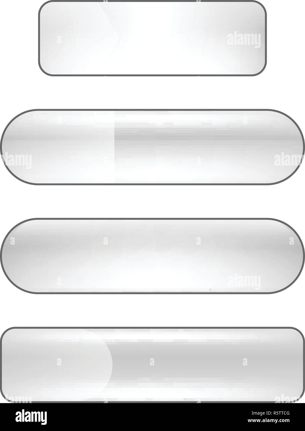 vector bright glossy web buttons set - silver Stock Vector Image & Art ...