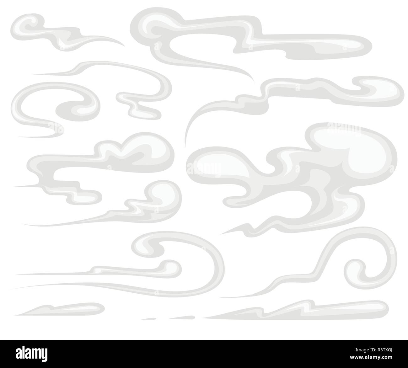 wallpapers Clipart Fog Vector https www alamy com smoke effect in flat style steam clouds fog watery vapour or dust clipart element for game or animation vector illustration isolated on white bac image227355762 html