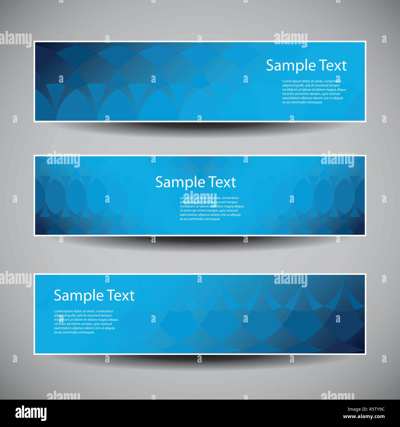 Banner or Header Designs with Blue Abstract Pattern  in Freely Scalable and Editable Vector Format Stock Vector