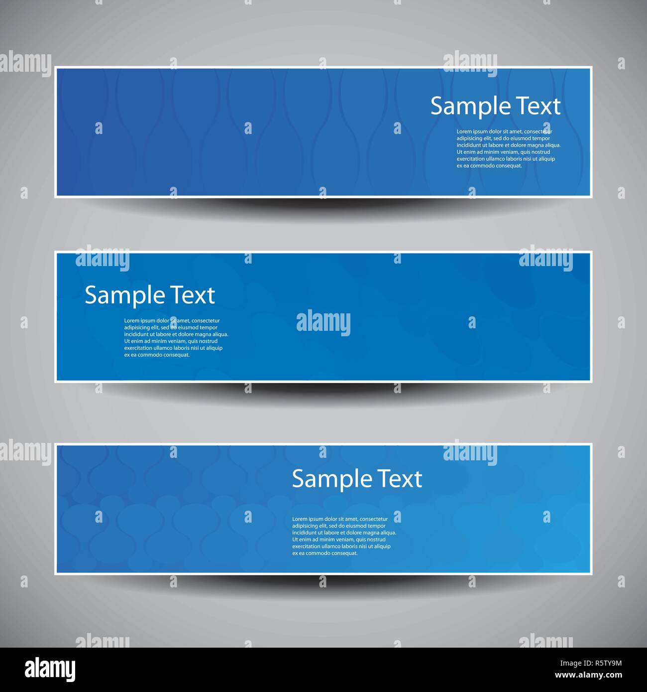 Banner or Header Designs with Blue Abstract Pattern  in Freely Scalable and Editable Vector Format Stock Vector