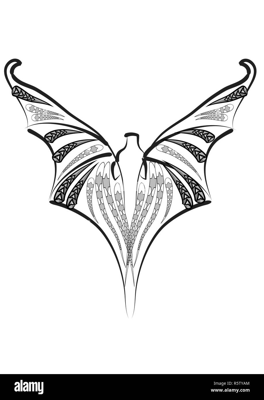 bat silhouette isolated on a white background Stock Vector Image & Art ...