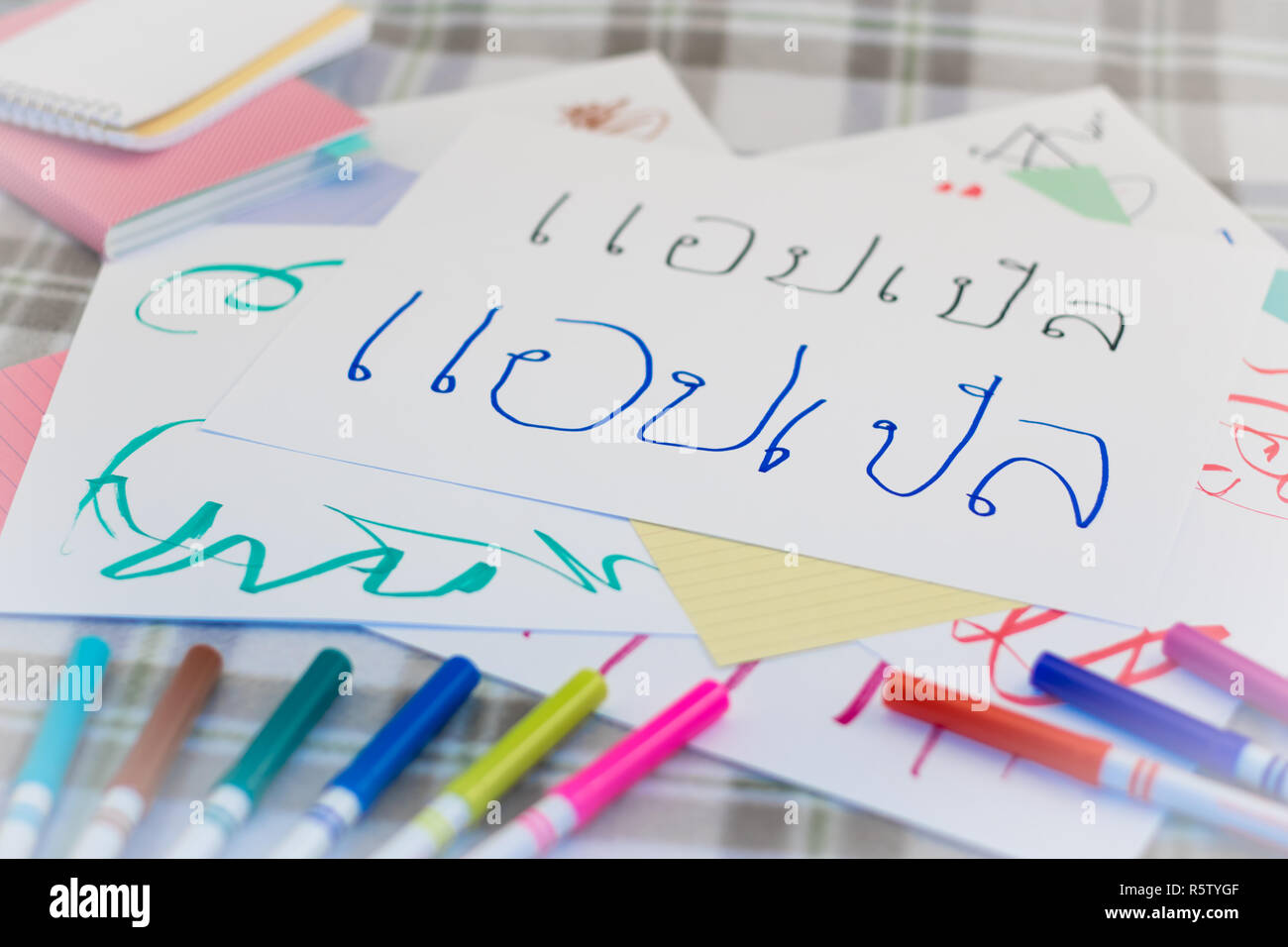 Premium Vector  Handwriting practice with stationery. back to school.  education game,trace and color