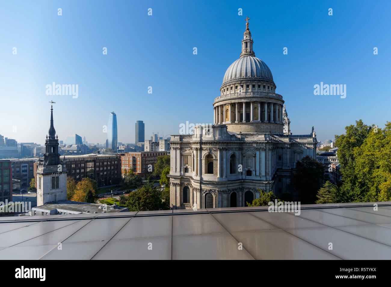 St. Paul's Cathedral seen from One New Change in London England United Kingdom UK Stock Photo