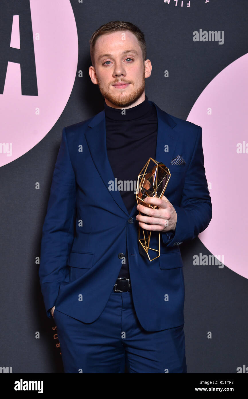 Joe Cole with the Best Actor award, during the twentyfirst British