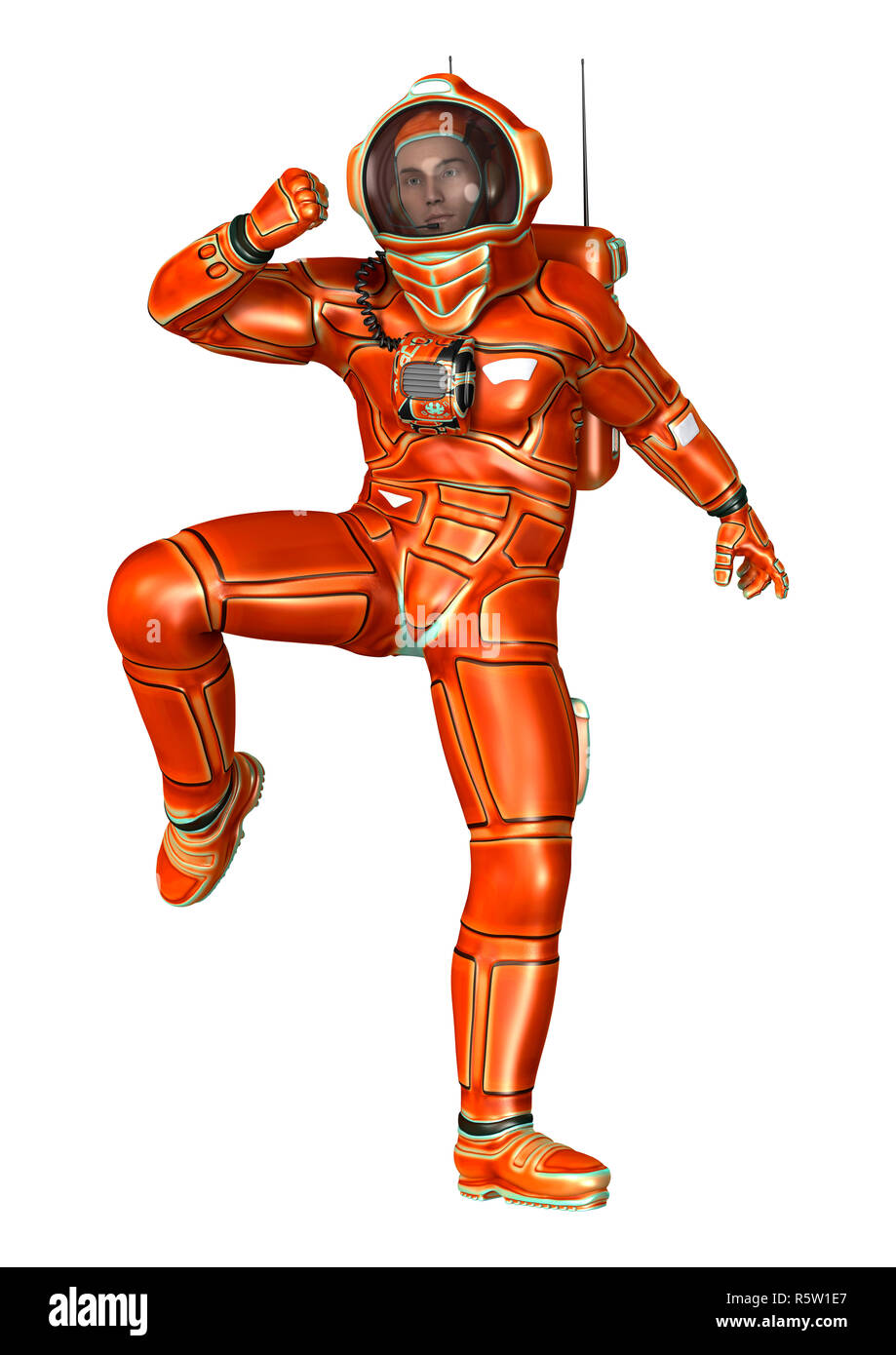 3D Rendering Astronaut on White Stock Photo - Alamy