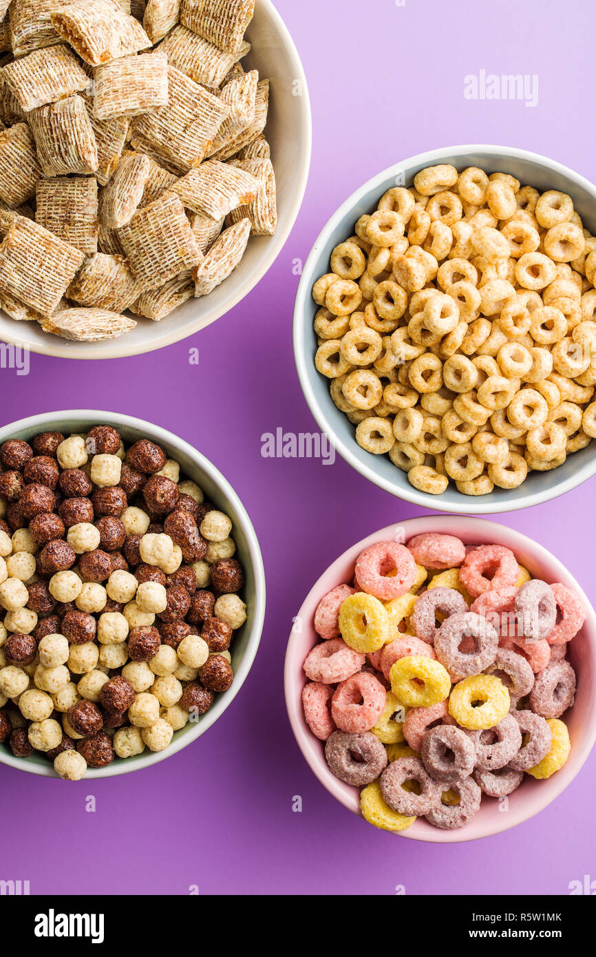 Different breakfast cereals Stock Photo Alamy