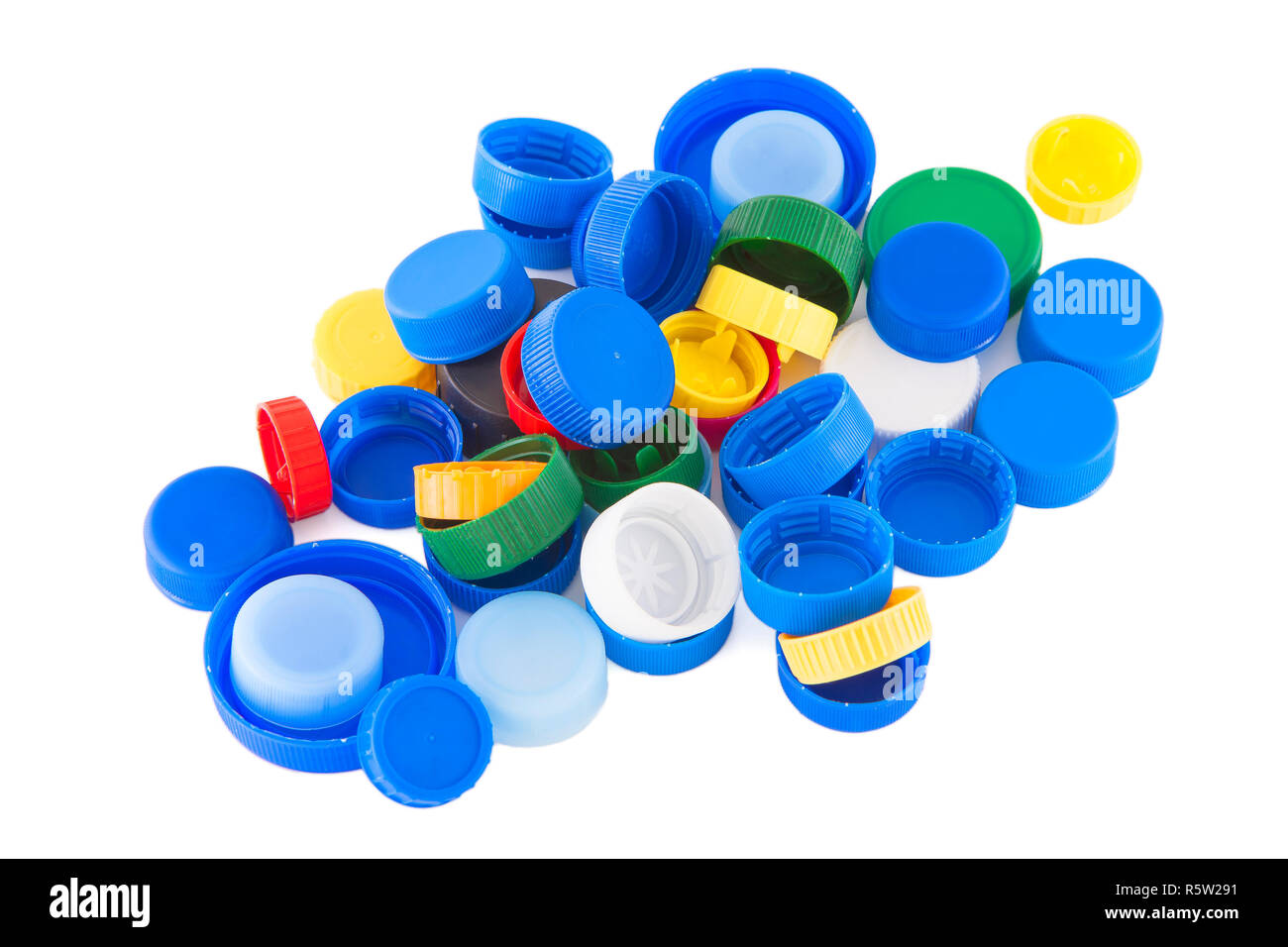 plastic bottle caps isolated Stock Photo Alamy