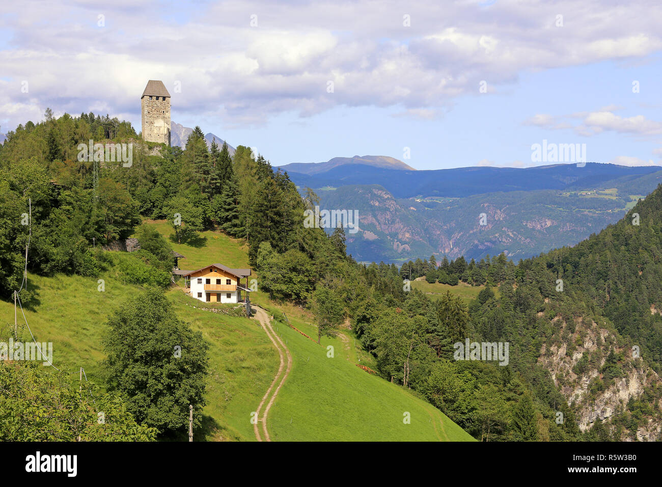 keep of the castle eschenlohe near st pankraz in the south tyrolean ultental Stock Photo
