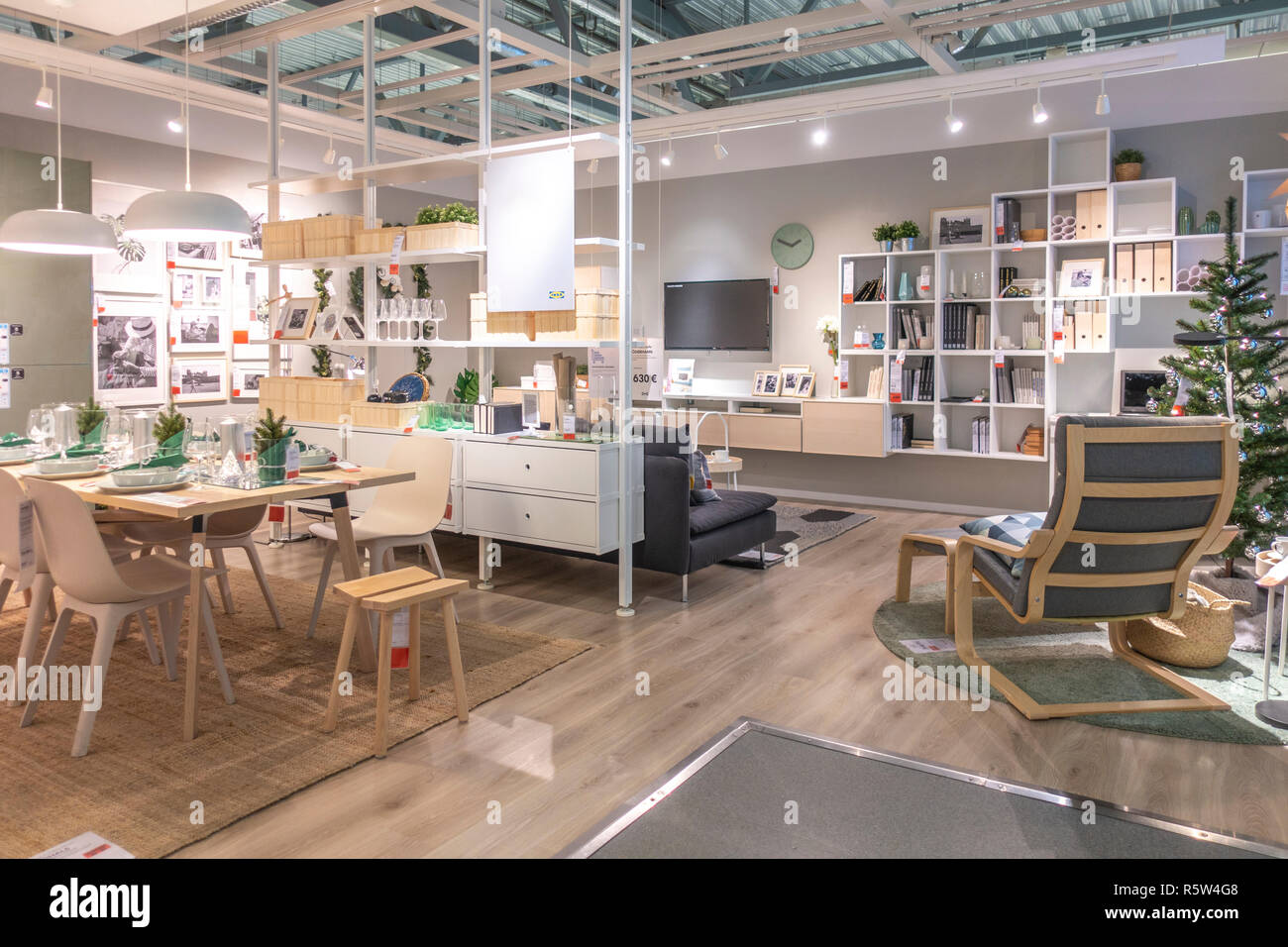 Interior View Of Living Room Inside Ikea Store In Vilnius